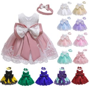 Amazon's Hot-Selling Baby's 100-Day-Old Dress with Bows and Hairband, Tutu Skirt, Lace Dress