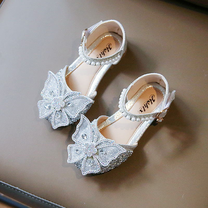 Girls Princess Shoes Cross-Border Summer New Bow Pearl Sandals Children's Single Shoes Baby High-Looking Small Leather Shoes - Image 4