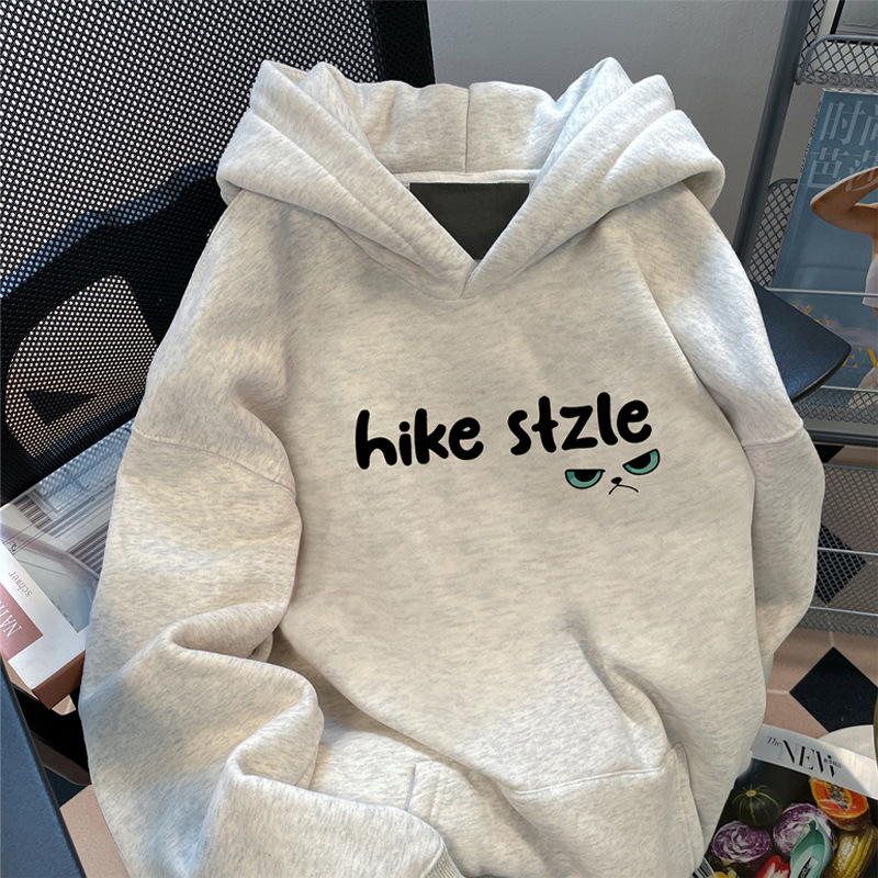 Hooded Sweatshirt Couple Style Casual Women's 2025 New Velvet Thickeneded Comfortable Top Men's Versatile Ins Style - Image 3