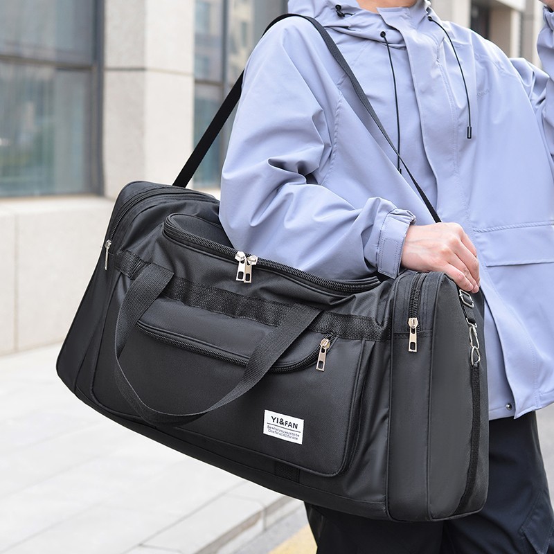Outdoor Fitness Bag New Foreign Trade Export Large Capacity Travel Bag Aviation Checked Bag Casual Solid Color Crossbody Shoulder - Image 3