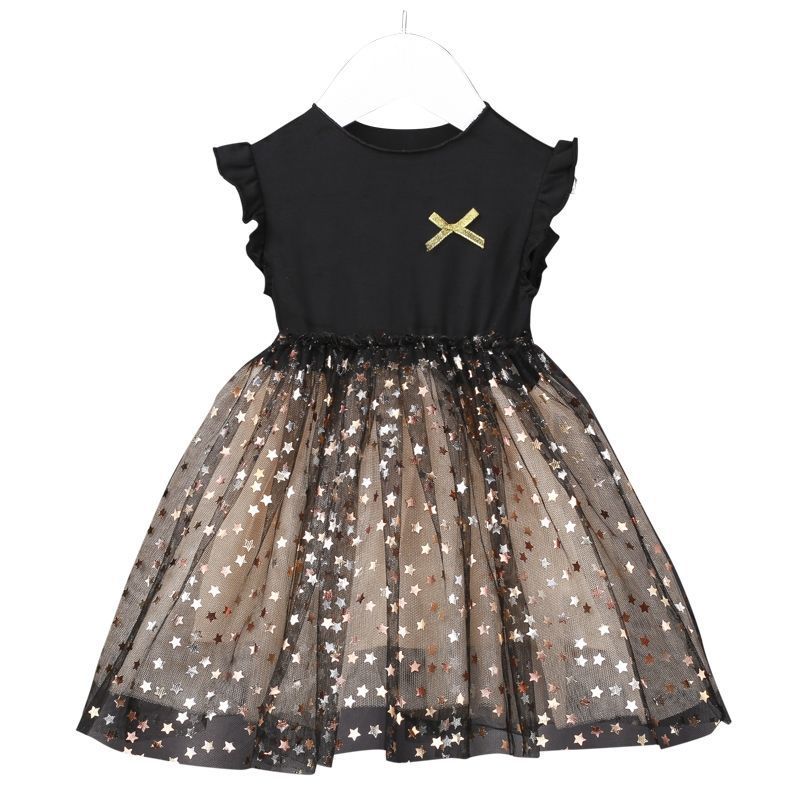 Girls Dress Summer Korean Style Girls Cotton Puffy Skirt Super Fairy Style Star Mesh New Princess Skirt - Image 5