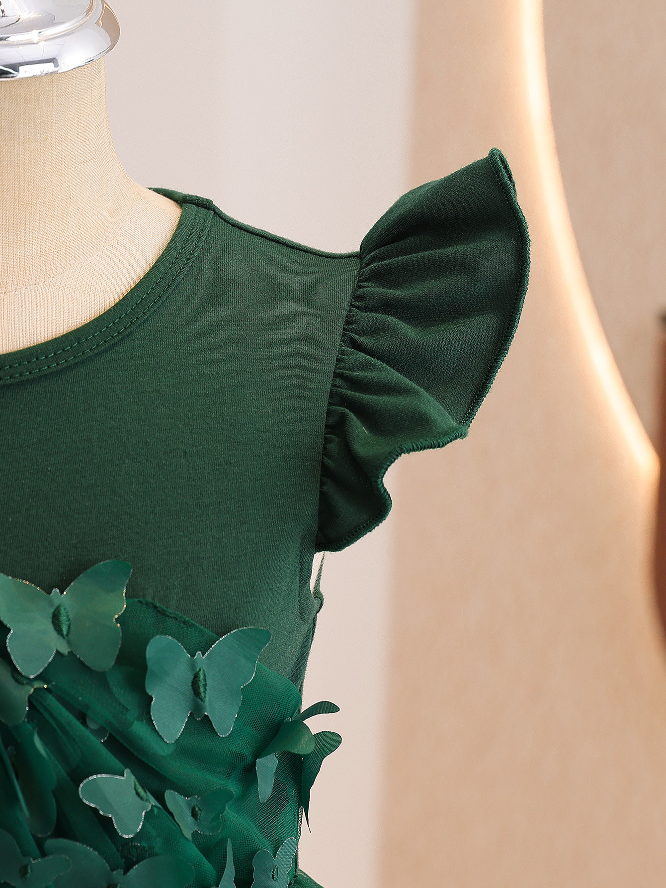 L00147 Cross-Border Girls' Children's Clothing Wholesale Personalized 3D Stereo Bow Mesh Dress - Image 4