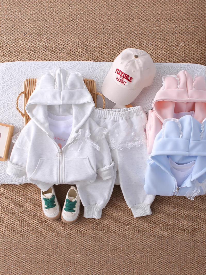 Baby Autumn Clothing Set, New Style, Girls' Sports Sweatshirt, Casual Kidsren's Two-Piece Set, Baby Spring and Autum Clothes