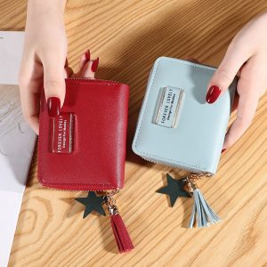 2022 New Wallet Women's Zipper Student Clutch Short Fashion Simple Coin Purse Multi-Card Slot Card Holder