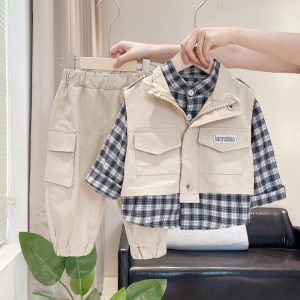 Children's Wear Boy's Autumn Wear suit 2025 New Baby's Fashionable Spring and Autumn Wear Casual Suit Three-Piece Set