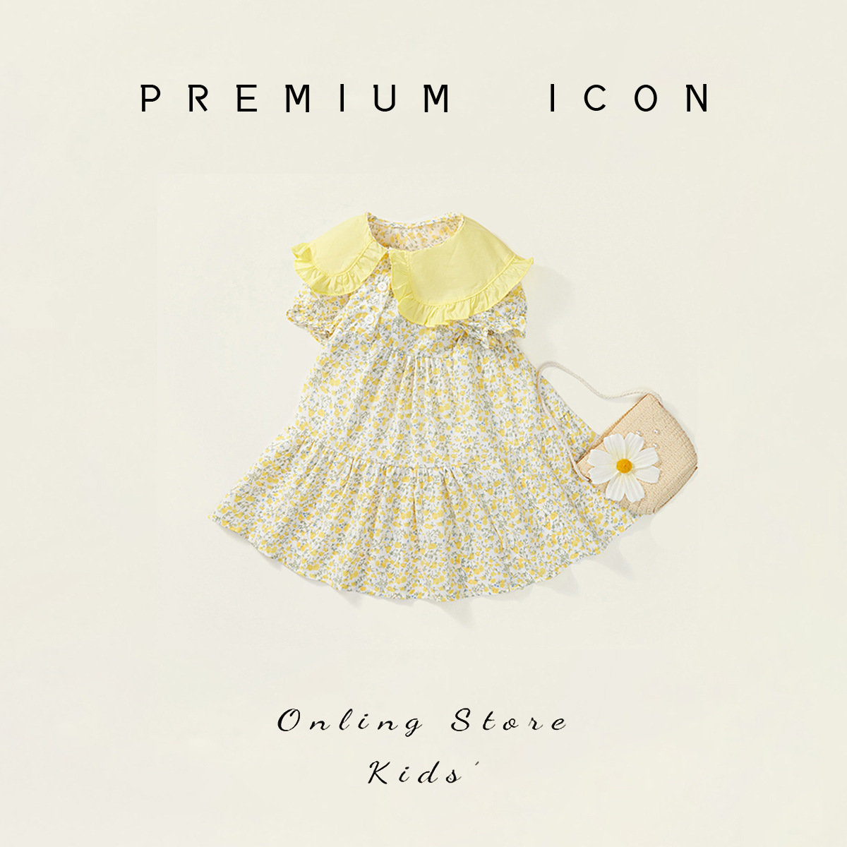 Girls' Floral Dress 2025 Summer New Korean Style Forest Pastoral Style Baby Dress with Bag for Toddlers - Image 2