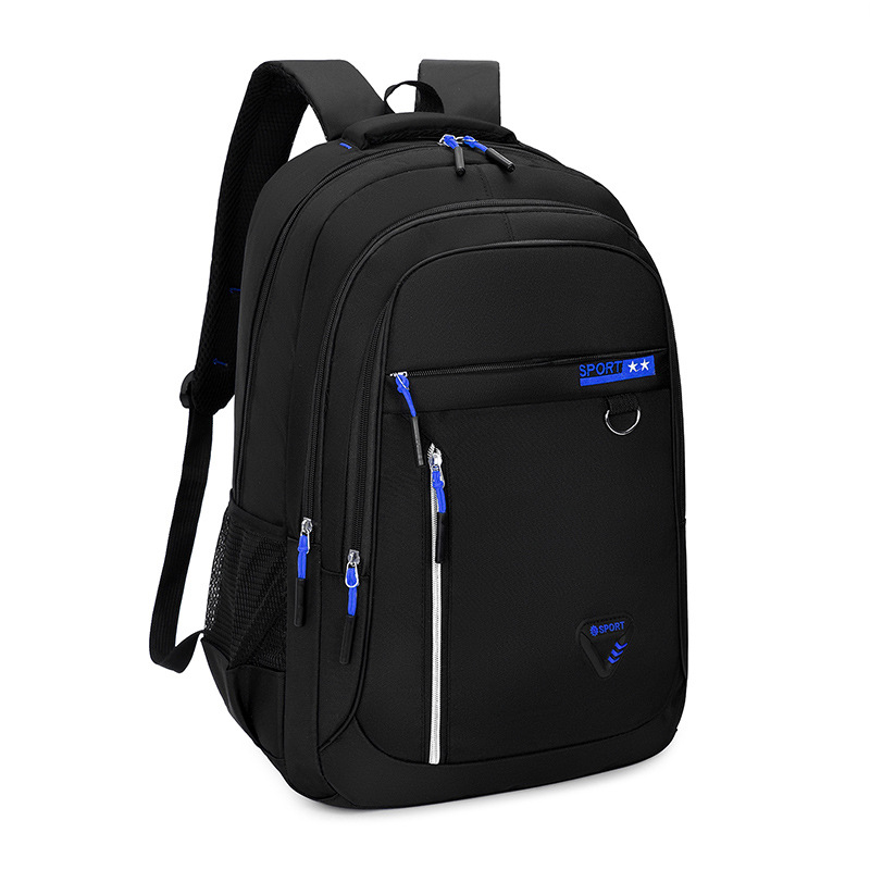 Cross-Border Men's Backpack Large Capacity Solid Color Business Travel Bag Fashion Trendy College Student Bag - Image 5