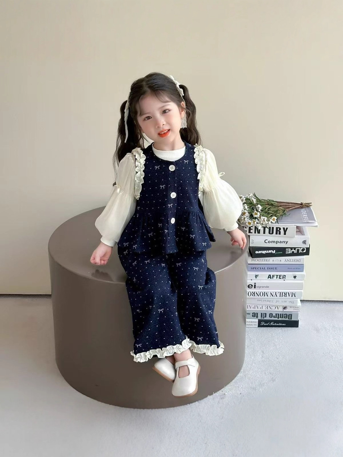 Girls Suit Spring & Fall 2025 New Style Baby Girl Accessible Luxury Three-Piece Set Korean Style Autumn Kidsren's Clothes - Image 2