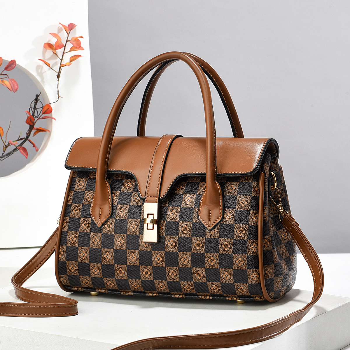New Handbag Women's Bag European and American Fashion Retro Crossbody Shoulder Bag Fashion All-match Quality Women's Bag
