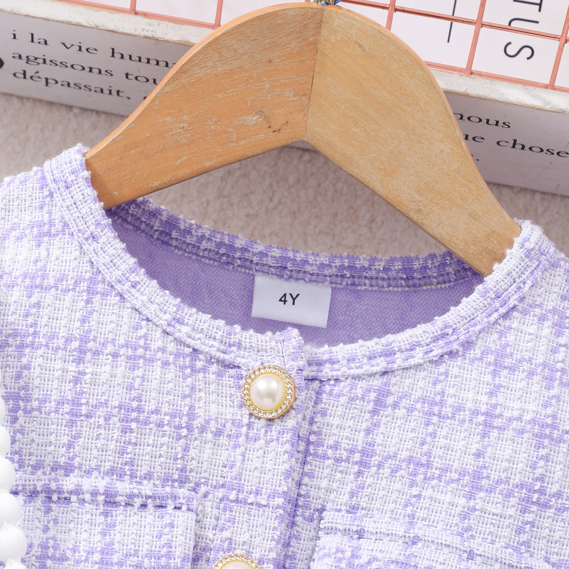 New Girl's Long Sleeve Lady's Star Mesh dress with Small Bag - Image 3