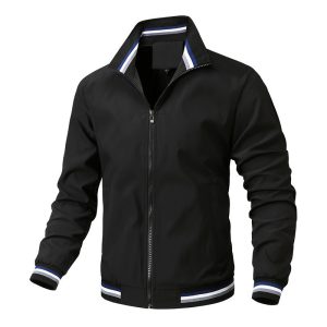 Men's Spring Jacket Stand Collar Amazon Spring Jacket Men's Versatile Solid Color Jacket Men's Cross-Border Foreign Trade Spot