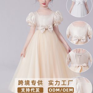 Children's Dress Princess Dress Summer Children's Clothing Western Style Little Girl's Birthday Show Piano Performance Dress Girl's Dress