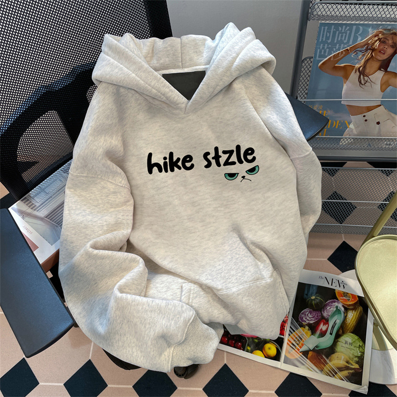 Hooded Sweatshirt Couple Style Casual Women's 2025 New Velvet Thickeneded Comfortable Top Men's Versatile Ins Style - Image 2