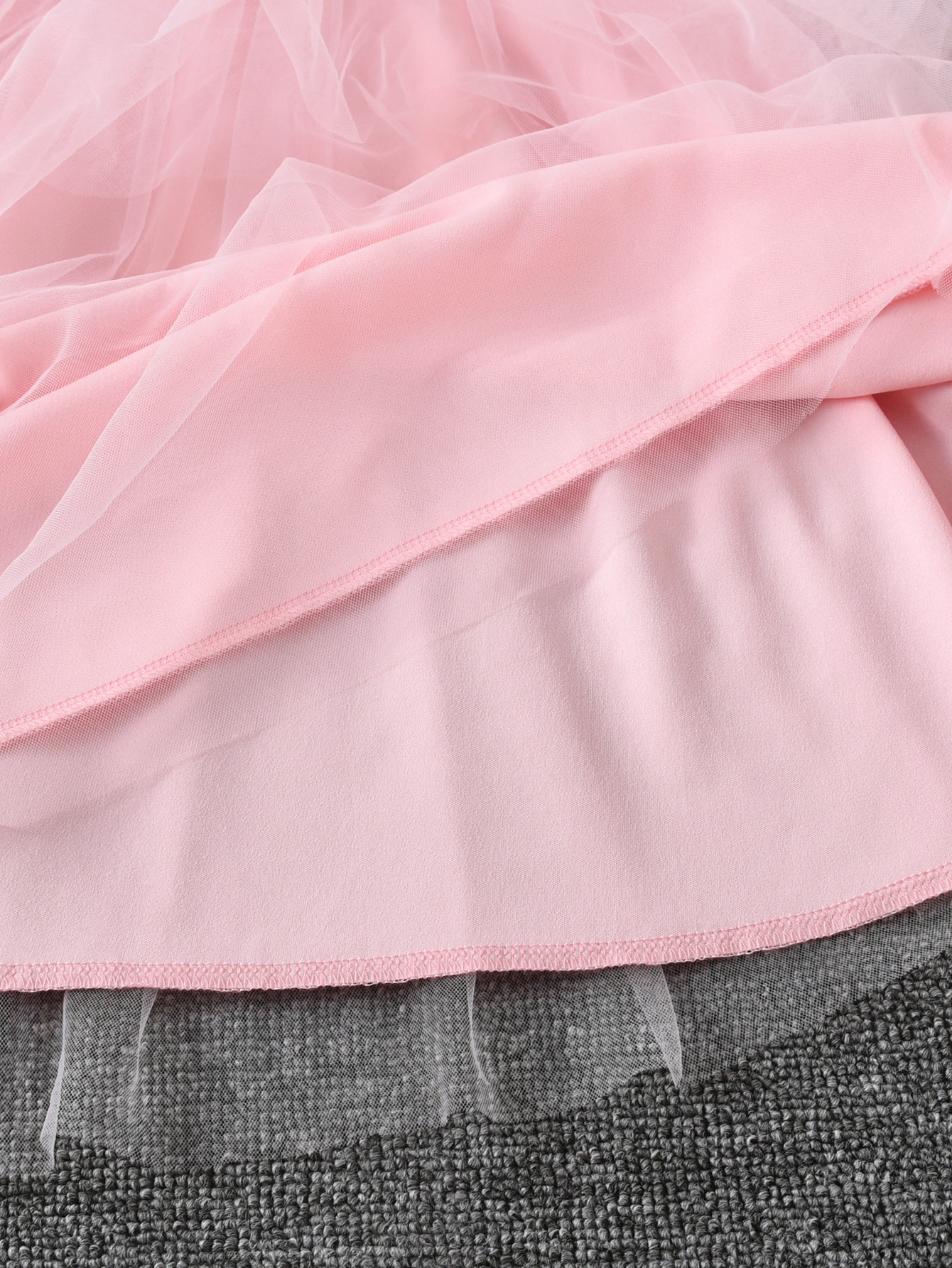 Cross-Border Girls Dress Pink Flower Bow Long-Sleeved Gauze Princess Dress Tutu Skirt Autum Kidsren's Skirt - Image 5