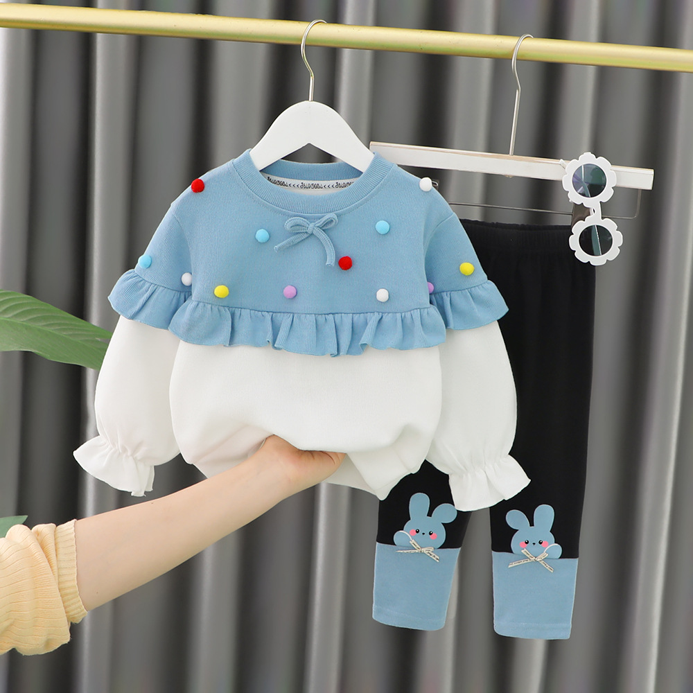 2025 Autumn Clothes 2 and a Half Years Old 3 Baby Girls' Clothing Little Girls Spring & Fall Two-Piece Suit Baby Girl Fashionable - Image 2