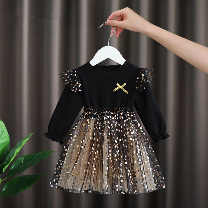 Girls Dress Summer Korean Style Girls Cotton Puffy Skirt Super Fairy Style Star Mesh New Princess Skirt - Image 2