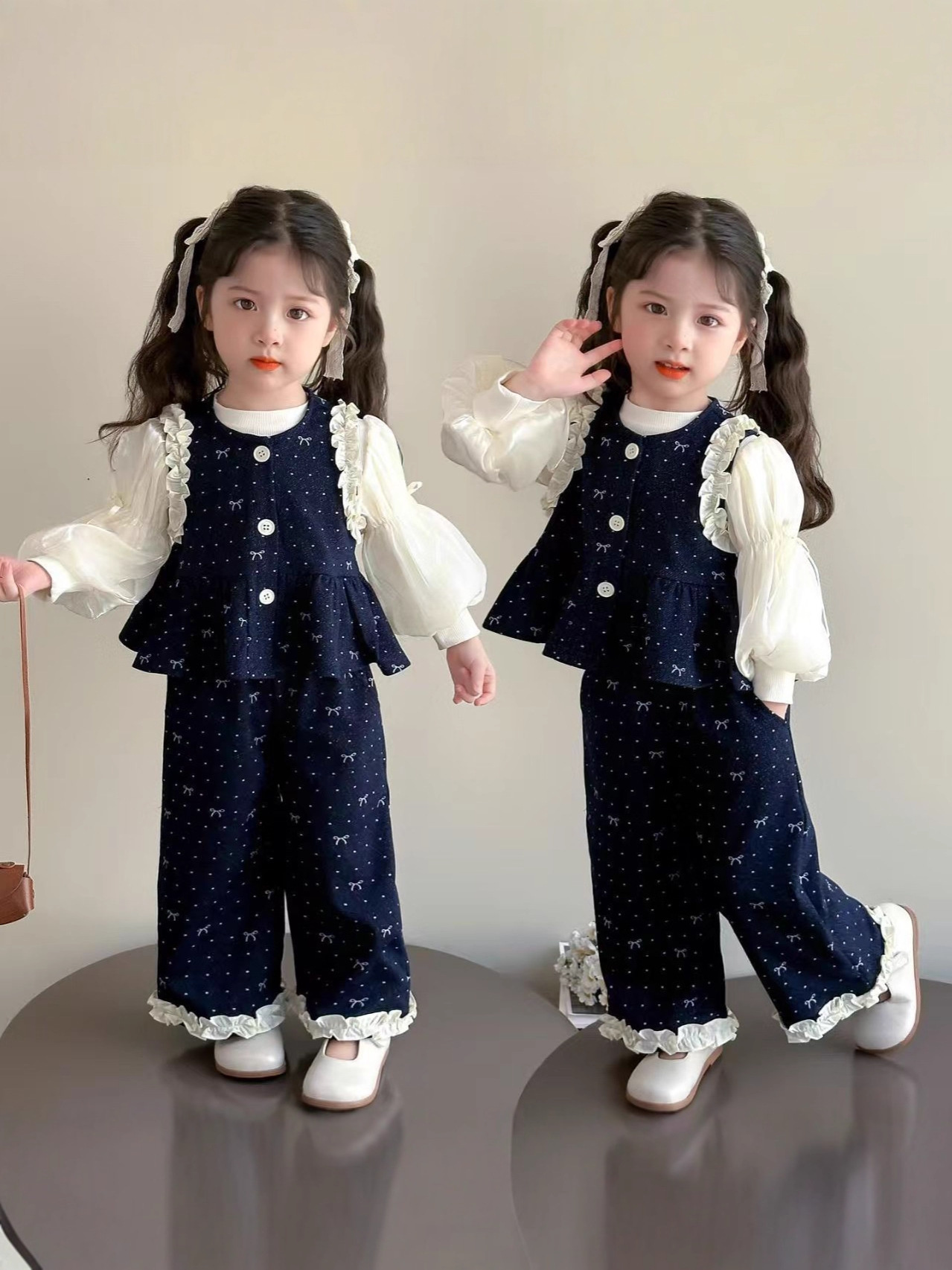 Girls Suit Spring & Fall 2025 New Style Baby Girl Accessible Luxury Three-Piece Set Korean Style Autumn Kidsren's Clothes