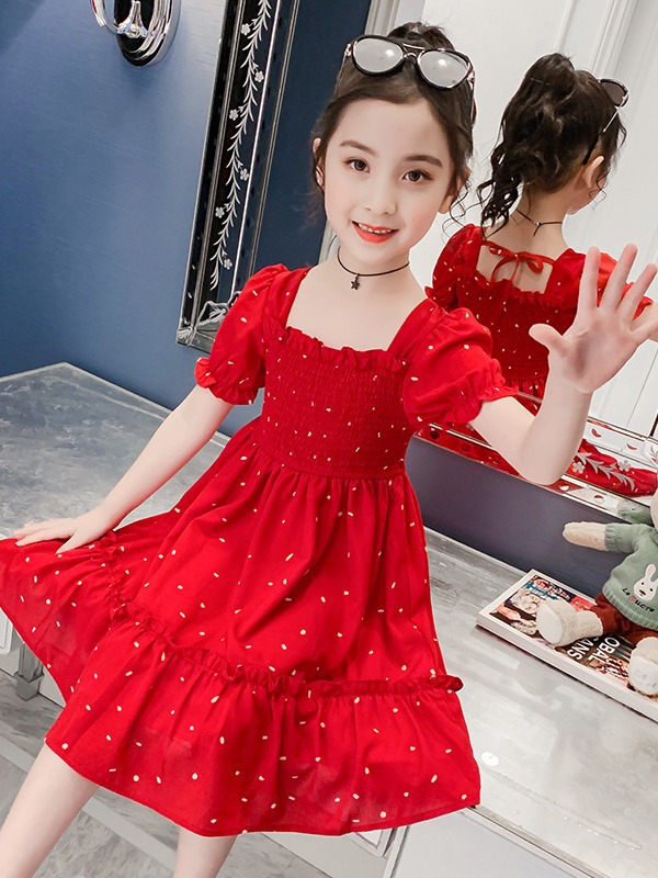 Girl's princess dress 2023 new floral dress thin Western style little girl's skirt summer 3-10 years old Korean style - Image 2