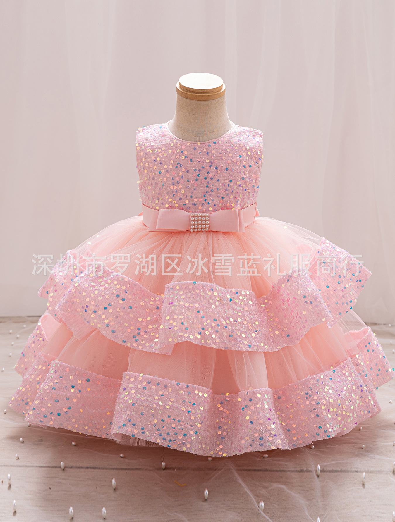 Foreign Trade New Children's Birthday Sequin Princess Dress Baby Girl's Birthday Banquet dress Dress - Image 4