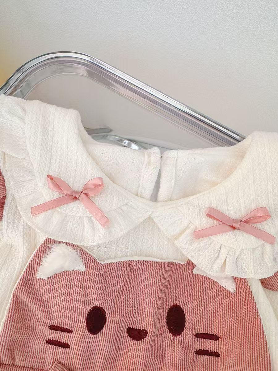 Girls' Cartoon Dress 2025 Autumn New Spring and Autumn Princess Baby Strap Stylish Children's Fresh Trendy - Image 5