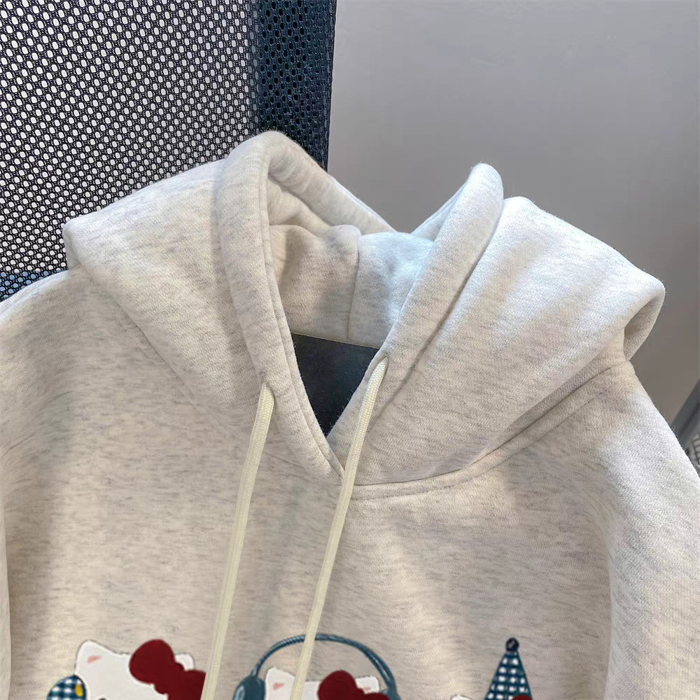 Heavy Weight Velvet Thickeneded Hooded Jacket Trendy Brand Chic Sweatshirt for Men and Women, New Loose Top for Autumn and Winter - Image 4
