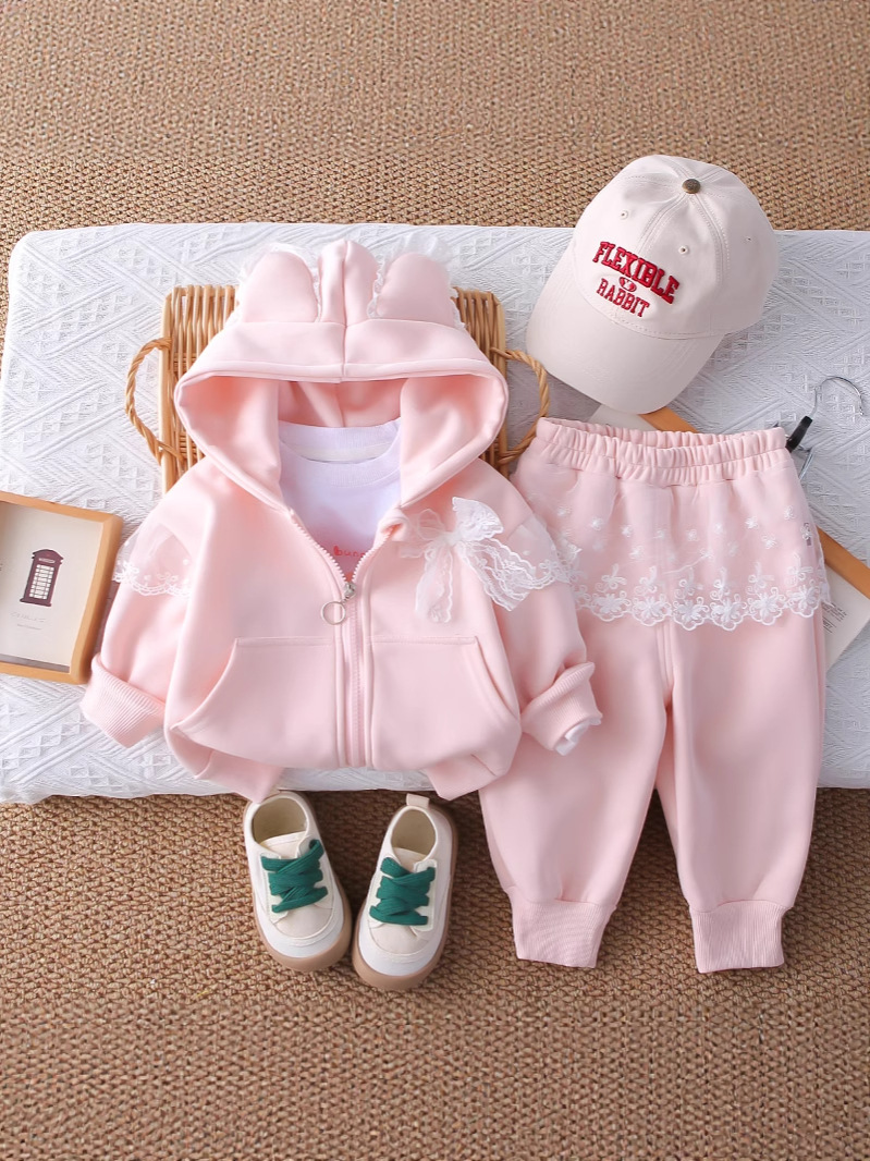 Baby Autumn Clothing Set, New Style, Girls' Sports Sweatshirt, Casual Kidsren's Two-Piece Set, Baby Spring and Autum Clothes - Image 2