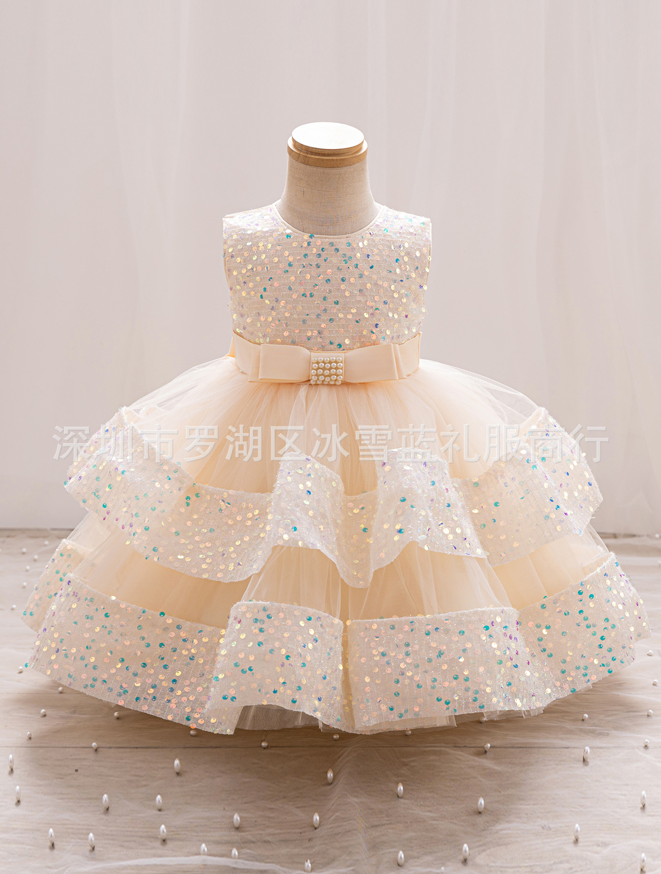Foreign Trade New Children's Birthday Sequin Princess Dress Baby Girl's Birthday Banquet dress Dress - Image 2