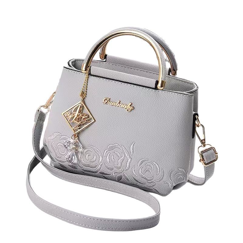 Foreign trade women's bag simple fashion handbag texture embroidery line small square bag practical commuter shoulder messenger bag - Image 5