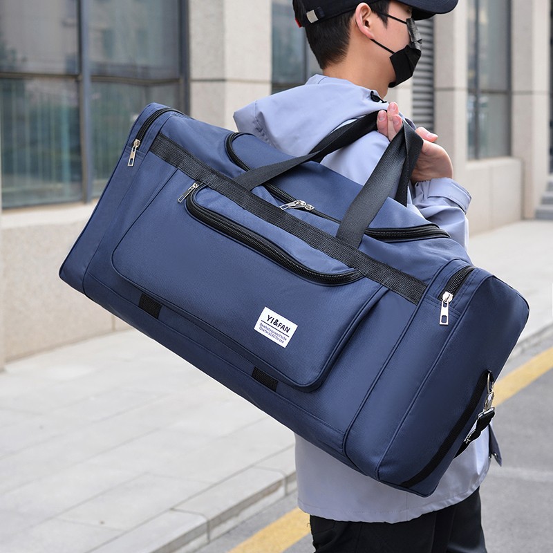 Outdoor Fitness Bag New Foreign Trade Export Large Capacity Travel Bag Aviation Checked Bag Casual Solid Color Crossbody Shoulder - Image 2