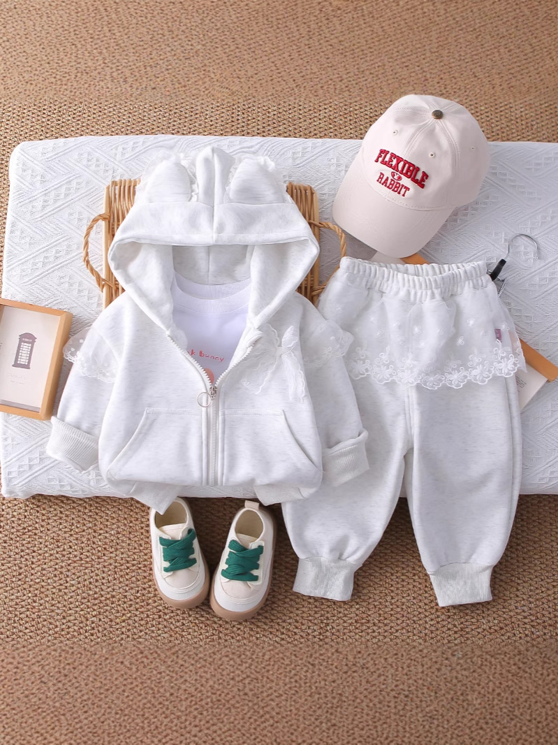 Baby Autumn Clothing Set, New Style, Girls' Sports Sweatshirt, Casual Kidsren's Two-Piece Set, Baby Spring and Autum Clothes - Image 4