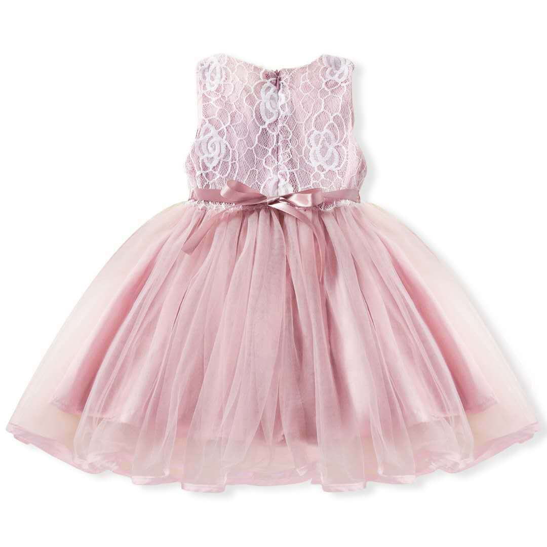 Korean Style Kidsren's Skirt Girls' Dress Sleeveless Spliced Lace Skirt - Image 4