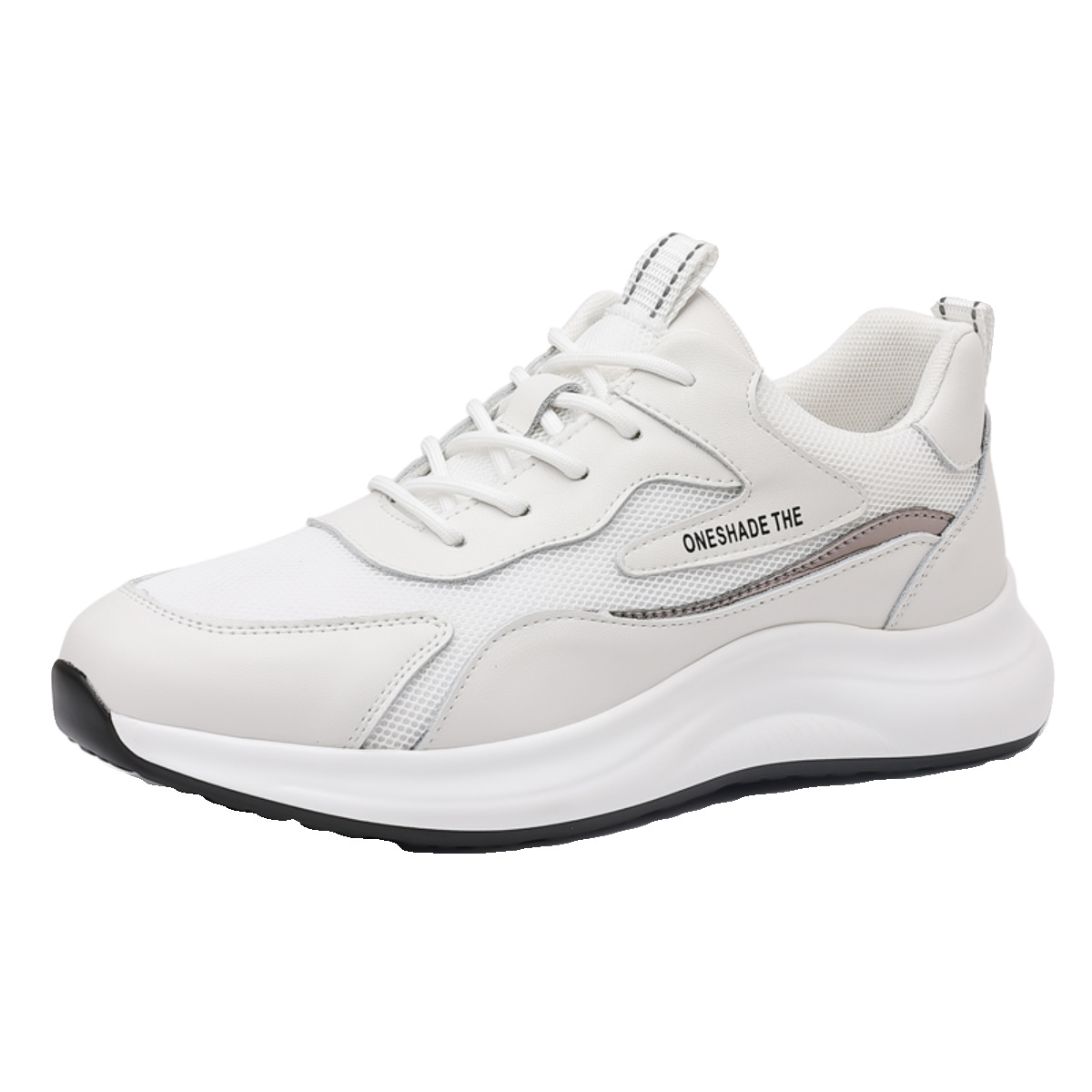 Men's Soft-Soled Casual Leather Shoes, Men's Versatile Mesh Sports Shoes, Outdoor Travel Shoes, Dad Shoes, Trendy Shoes - Image 5