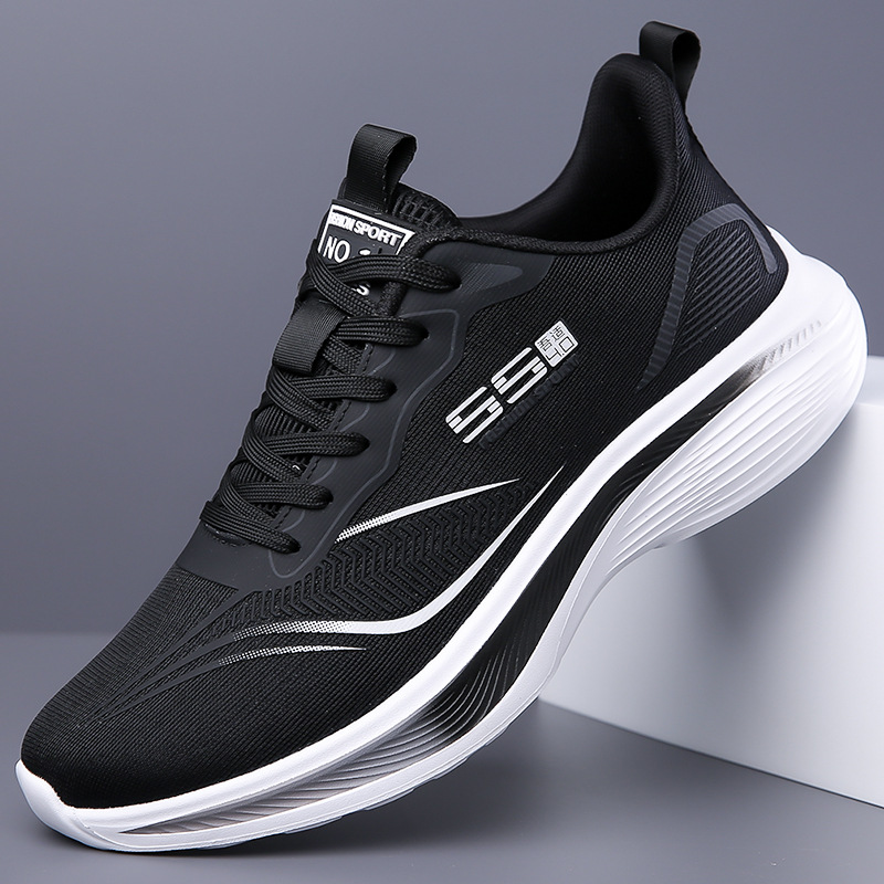 Men's Shoes 2025 Spring New Soft-Soled Sports and Casual Shoes Men's Breathable Mesh Running Shoes Travel Shoes Trendy - Image 4