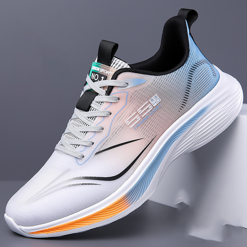 Men's Shoes 2025 Spring New Soft-Soled Sports and Casual Shoes Men's Breathable Mesh Running Shoes Travel Shoes Trendy - Image 2