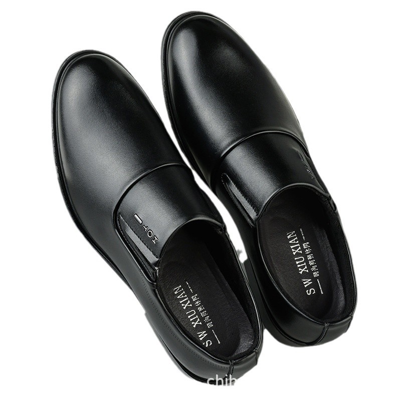 Cross-border factory direct 2024 autumn and winter new British business men's white leather shoes fleece-lined warm casual men's shoes - Image 5