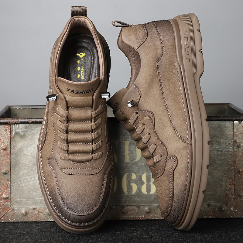 Men's Shoes New Soft-Soled Leather Shoes Men's Korean Style Casual Shoes Retro Versatile British Work Shoes Men's Trendy - Image 3