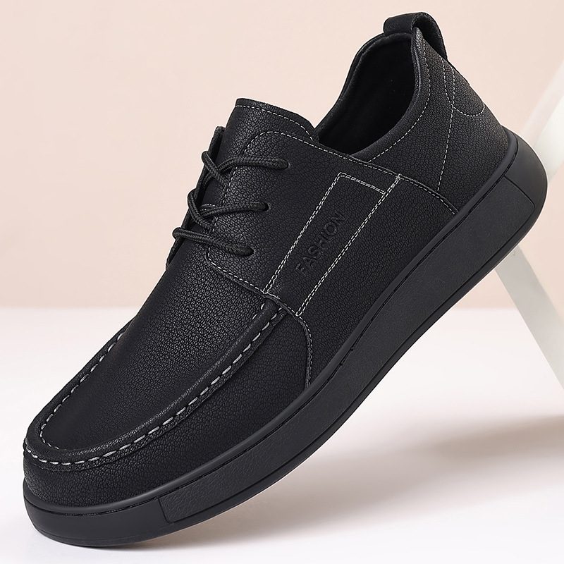 Men's Shoes Similar to Pangdonglai, New Soft-Soled Leather Shoes, Korean-Style Casual Shoes, Versatile Youth Sneakers, British-Style Trendy Shoes - Image 3