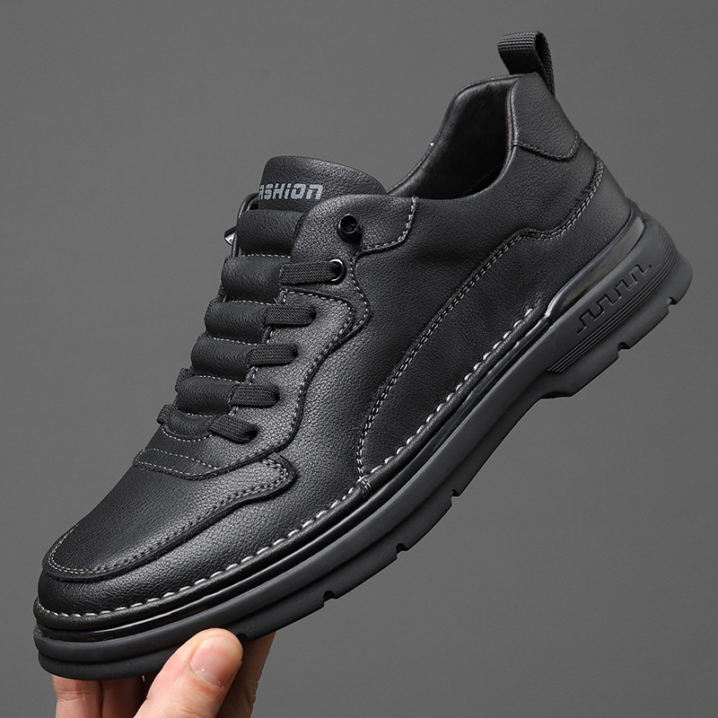 Men's Shoes New Soft-Soled Leather Shoes Men's Korean Style Casual Shoes Retro Versatile British Work Shoes Men's Trendy - Image 2