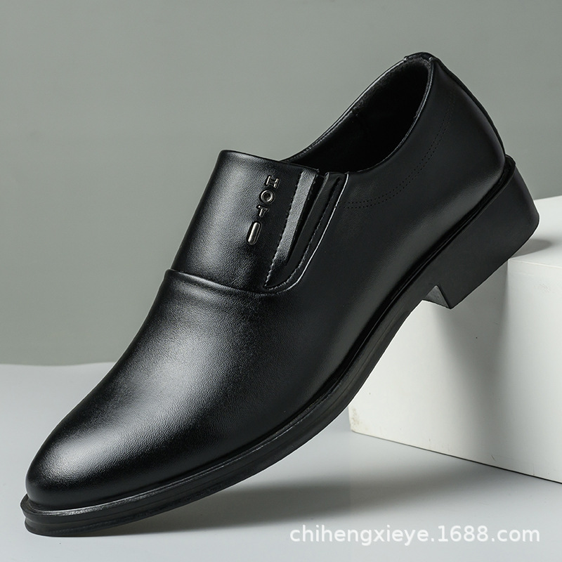 Cross-border factory direct 2024 autumn and winter new British business men's white leather shoes fleece-lined warm casual men's shoes - Image 3