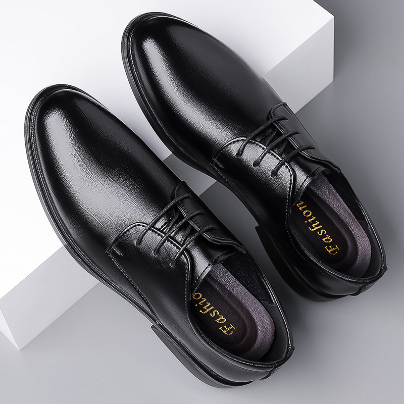 Business Men's Shoes, Casual Youth British Soft Sole Inner Heightening Shoes, Work Shoes, Formal Men's Leather Shoes, Men's Shoes