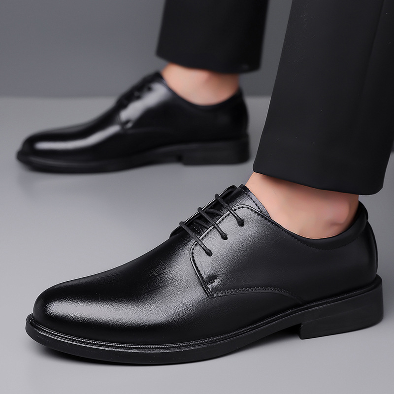 Business Men's Shoes, Casual Youth British Soft Sole Inner Heightening Shoes, Work Shoes, Formal Men's Leather Shoes, Men's Shoes - Image 4