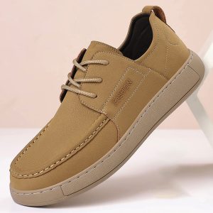 Men's Shoes Similar to Pangdonglai, New Soft-Soled Leather Shoes, Korean-Style Casual Shoes, Versatile Youth Sneakers, British-Style Trendy Shoes
