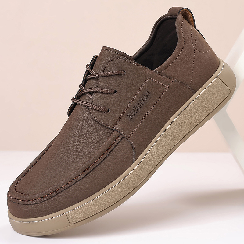 Men's Shoes Similar to Pangdonglai, New Soft-Soled Leather Shoes, Korean-Style Casual Shoes, Versatile Youth Sneakers, British-Style Trendy Shoes - Image 4