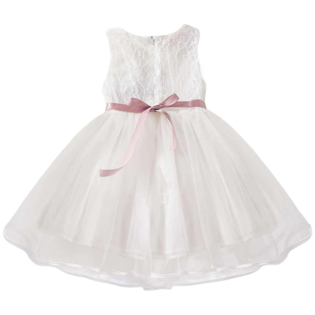 Korean Style Kidsren's Skirt Girls' Dress Sleeveless Spliced Lace Skirt - Image 5