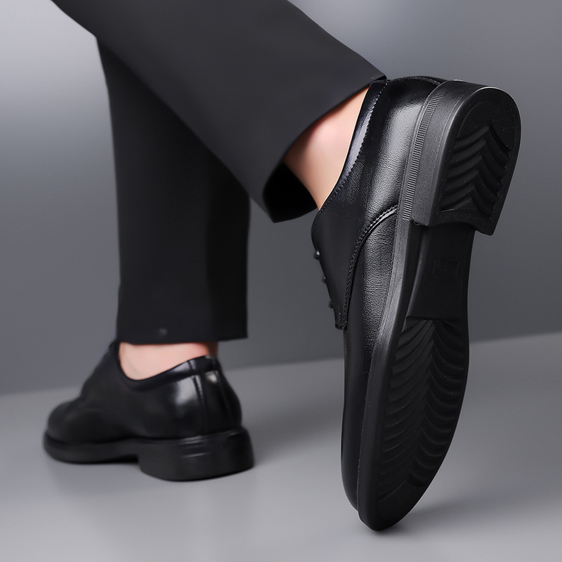 Business Men's Shoes, Casual Youth British Soft Sole Inner Heightening Shoes, Work Shoes, Formal Men's Leather Shoes, Men's Shoes - Image 3